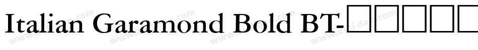 Italian Garamond Bold BT字体转换